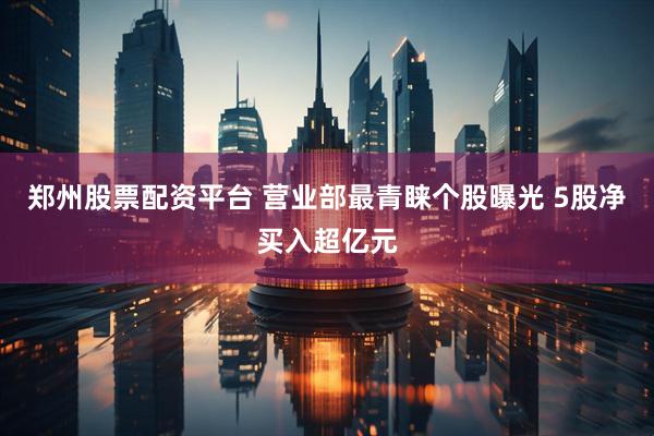 郑州股票配资平台 营业部最青睐个股曝光 5股净买入超亿元